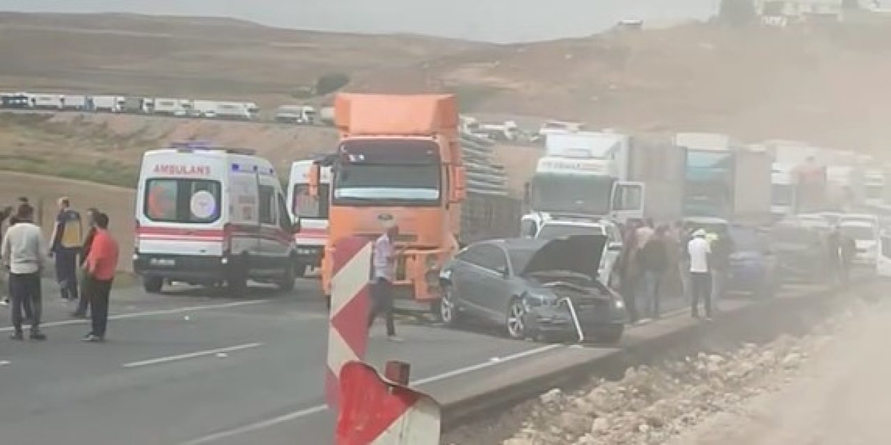 Cizre Silopi Karayolunda Zincirleme Kaza