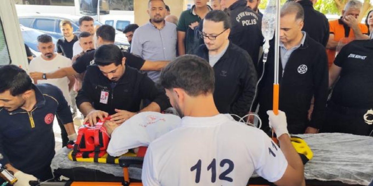 Silopi’de Bıçağın üzerine düşen Kerem bebek, ambulans helikopterle sevk edildi