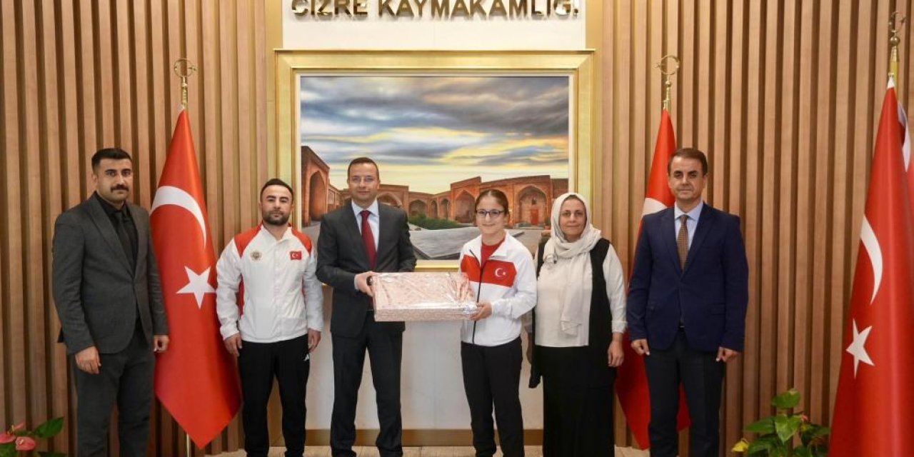 Cizre Kaymakamı Baycar'dan, Avrupa Şampiyonu milli sporcuya ödül