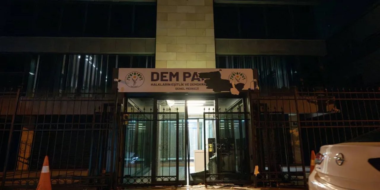 DEM Parti Genel Merkezi'ne Saldırı: 1 gözaltı