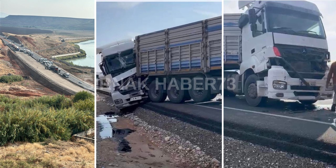 Cizre Silopi Arasında Zincirleme Kaza! Yol Trafiğe Kapandı!