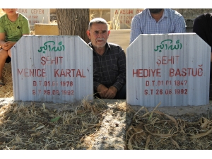 Şırnak'ta PKK'lı teröristlerin katlettiği 4 kişi mezarları başında anıldı