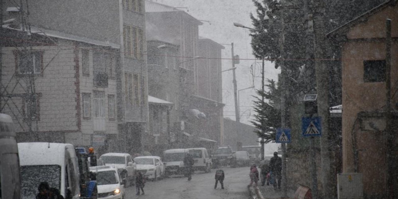 Beytüşşebap'ta kar yağışı sürücülere zor anlar yaşattı