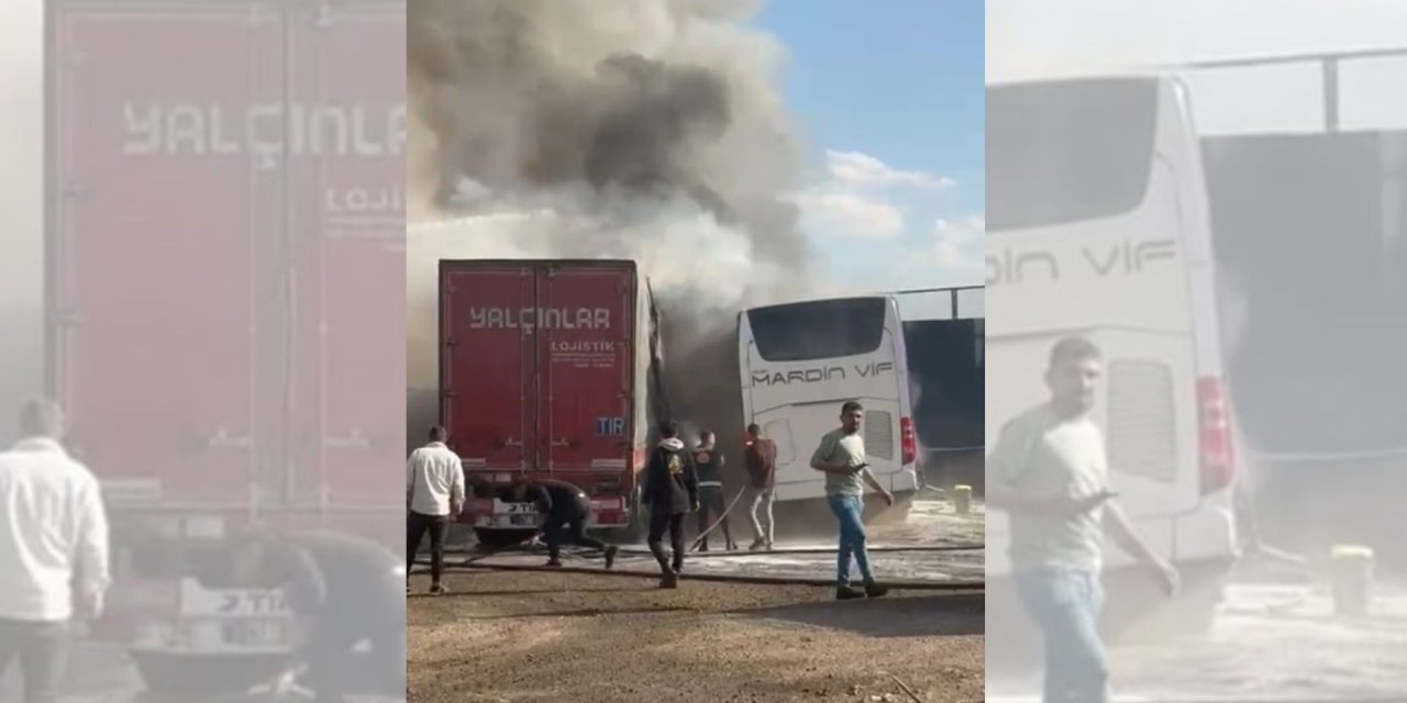 Silopi’de Park Halindeki Otobüs Yandı! Faciadan Dönüldü