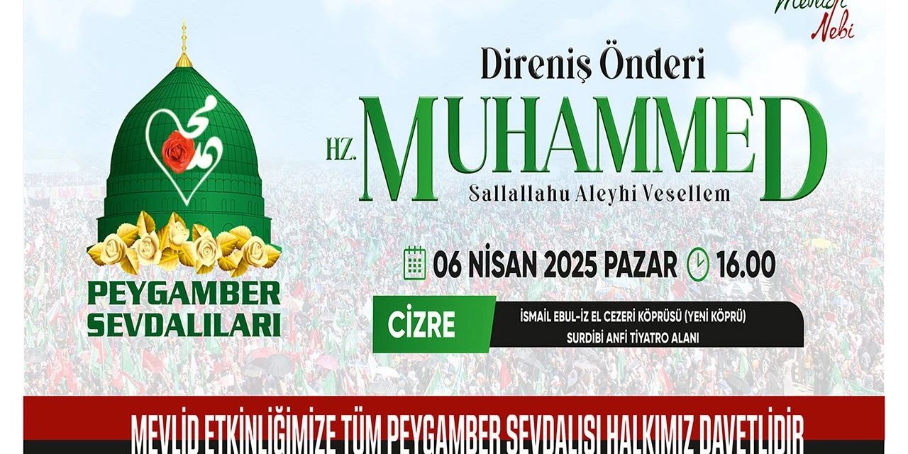 Şırnak Peygamber Sevdalıları Vakfı'ndan Cizre'de Mevlid-i Nebi Etkinliği