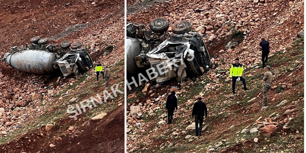 Şırnak'ta Beton Mikseri Şarampole Uçtu: 2 Yaralı