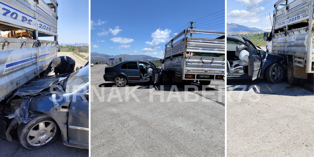 Şırnak'ta maddi hasarlı kaza meydana geldi