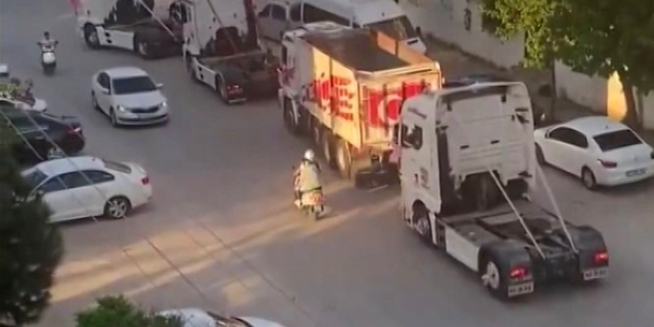 Düğün konvoyu oluşturarak gürültü çıkaran 5 tıra para cezası