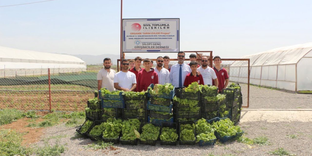 Şırnak'ta Öğrenciler Yetiştirdikleri Sebzeleri Hasat Edip Bağışladı