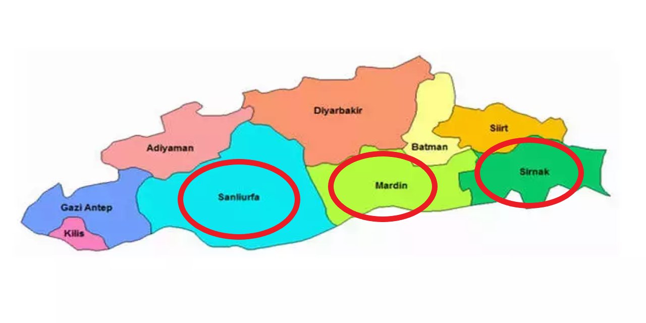 81 il içerisinde Şanlıurfa 1'inci, Şırnak 2'inci Mardin 3'üncü Sırada Yer Aldı!