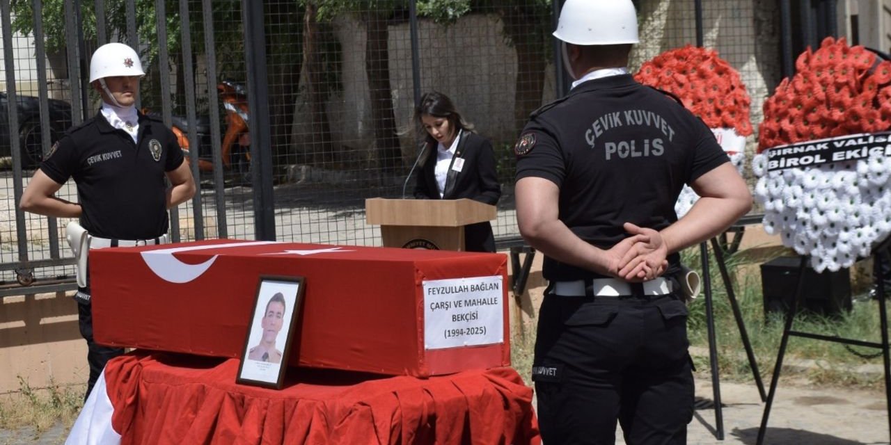 Şırnak'ta hayatını kaybeden bekçi için tören düzenlendi