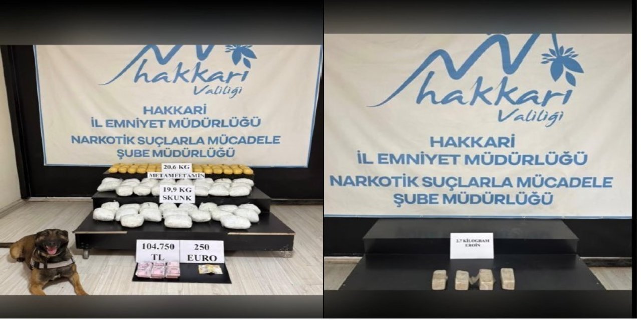 Hakkari’de onlarca kilo uyuşturucu ele geçirildi: 6 kişi tutuklandı