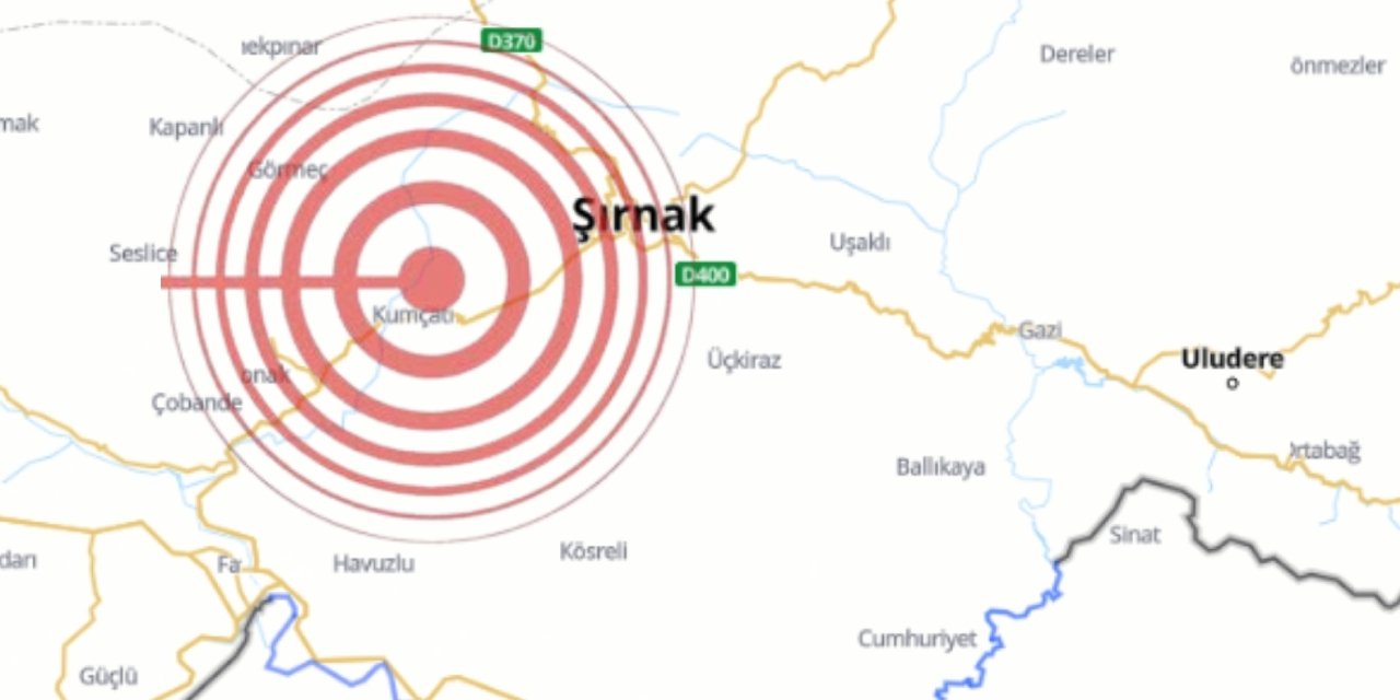 Şırnak’ta Aynı Gün İkinci Deprem Meydana Geldi