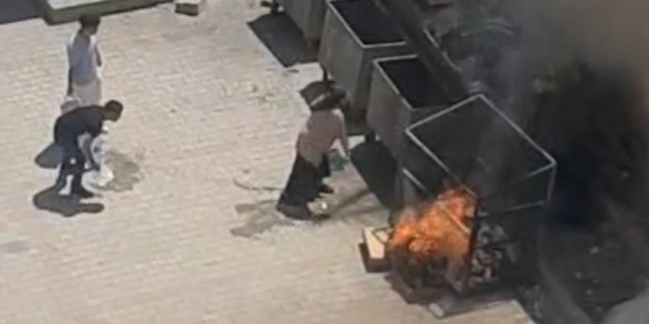 Şırnak'ta geri dönüşüm kutusunda yangın