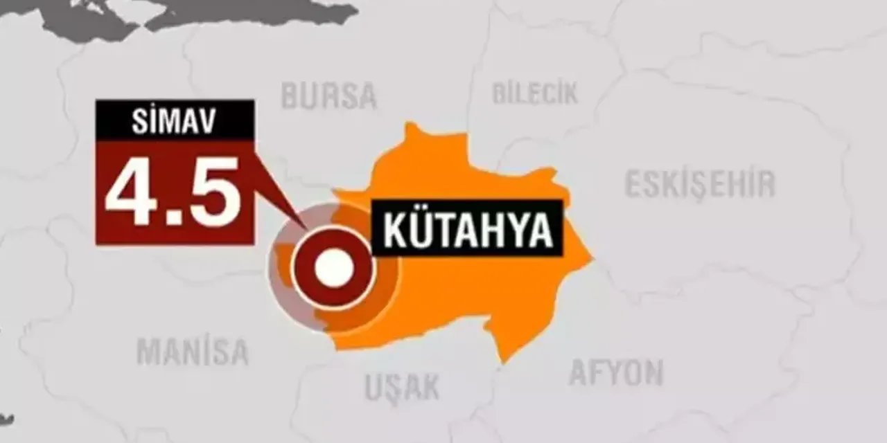 Kütahya 4,5’lik Korkutan Deprem Yaşandı