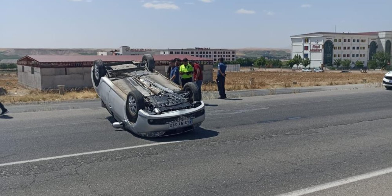 Batman’da takla atan otomobilin sürücüsü yaralandı