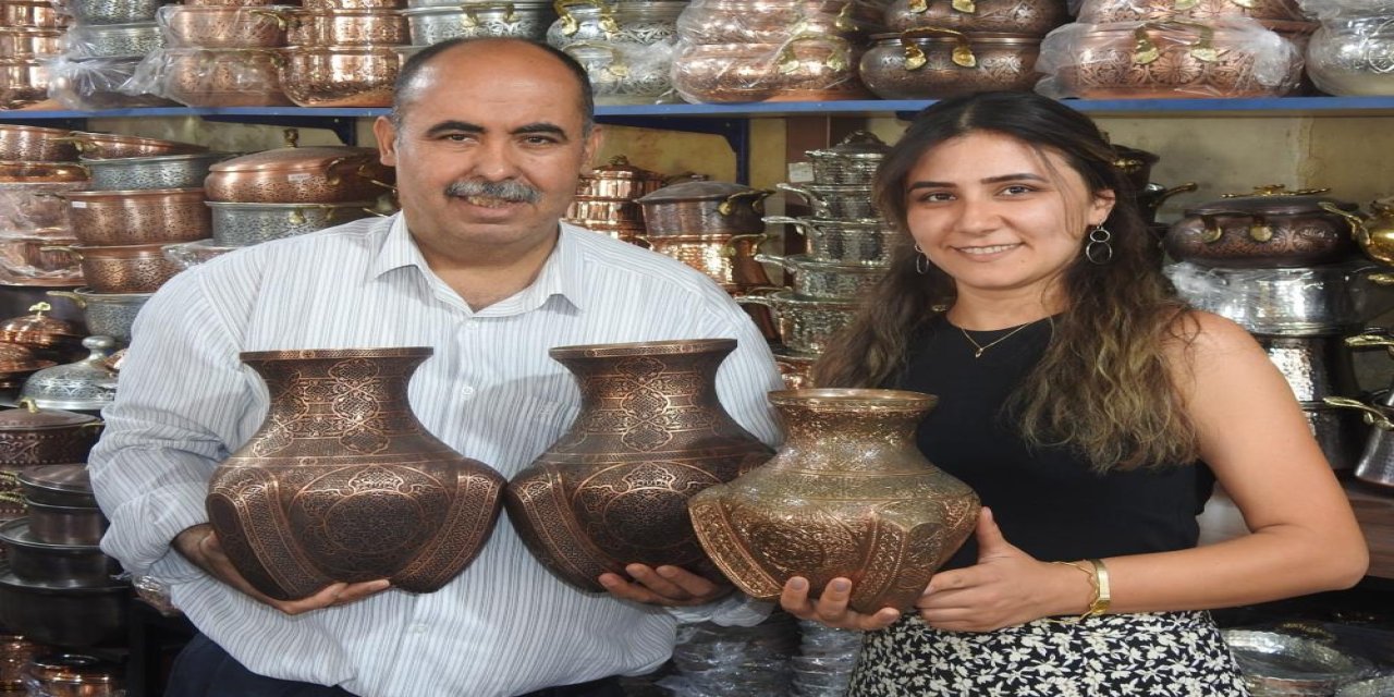 Bakırdan Yapılan Hitit Vazo Takımı otomobil fiyatına satılıyor
