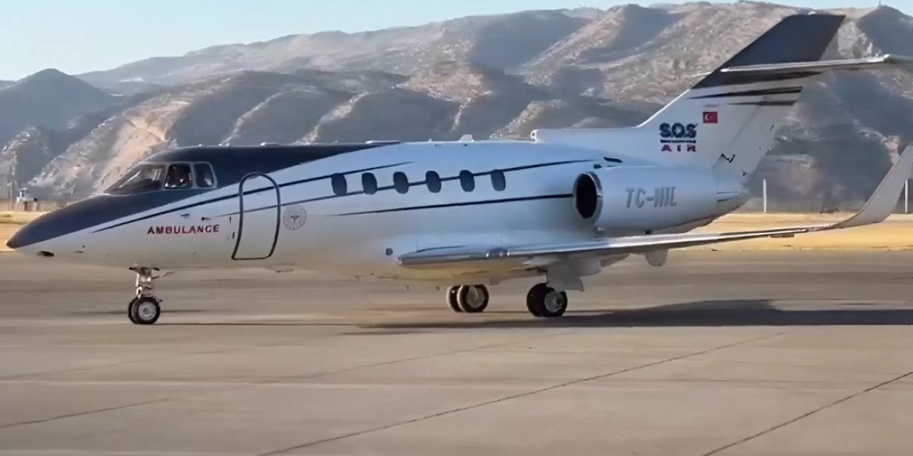 Şırnak'ta rahatsızlanan bebek, ambulans uçakla Ankara'ya sevk edildi