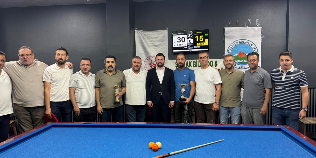 15 Temmuz 3 Bant Bilardo Turnuvası Sona Erdi