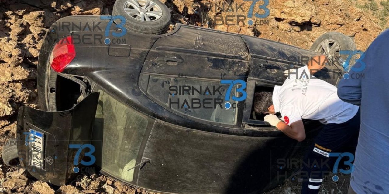 Şırnak Batman Karayolunda Otomobil Takla Attı:2 Yaralı