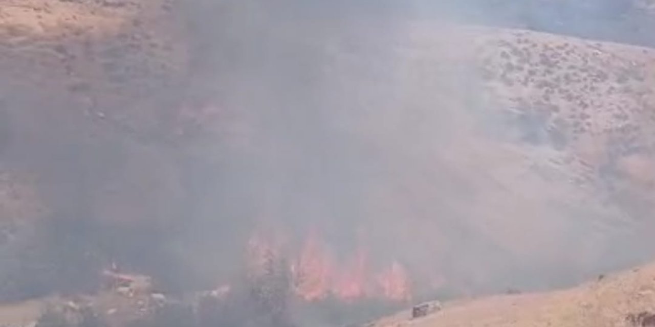 Silopi’de Dağlık Alanda Yangın Çıktı
