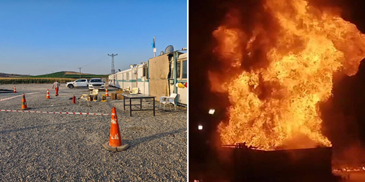 Petrol sondaj kuyusu sahasında çıkan yangında 8 kişi yaralandı