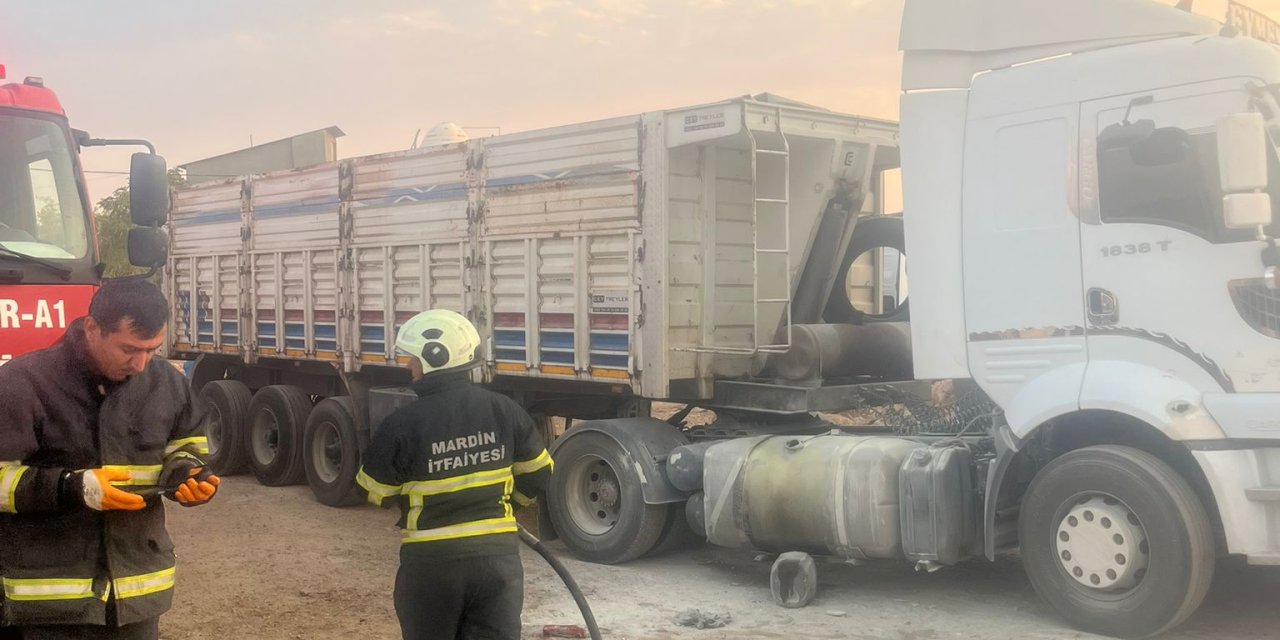 Mardin'de tırın yakıt deposunda meydana gelen patlamada 7 kişi yaralandı