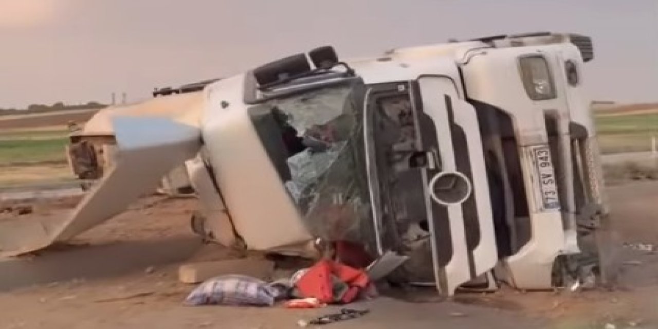 Şırnak Plakalı Mazot Yüklü Tanker Mardin’de Devrildi