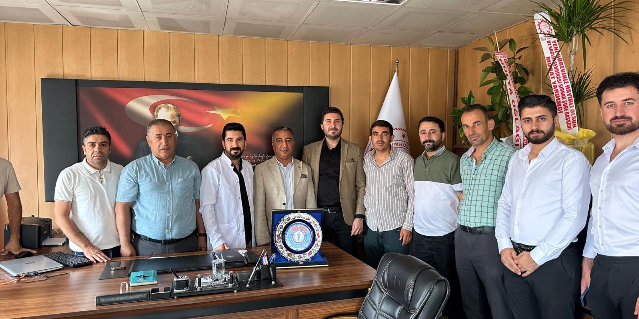 Şırnak Sağlık-Sen Heyetinden, ADSM Başhekimi Naim Çağdaş’a ziyaret