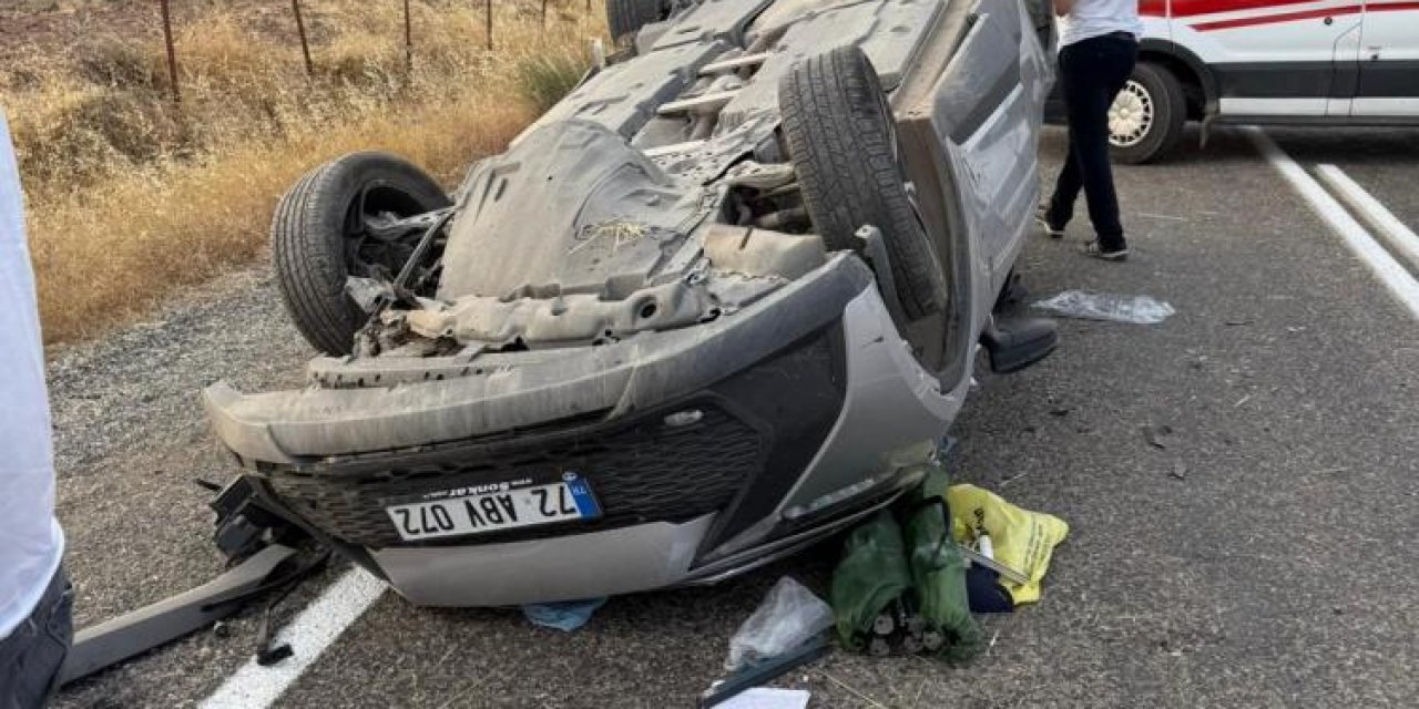 Batman'da takla atan otomobilin sürücüsü ağır yaralandı