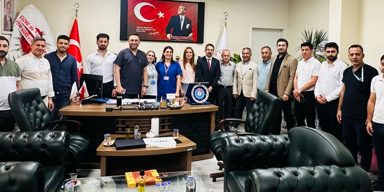 Sağlık-Sen Heyeti, Cizre Devlet Hastanesi Başhekimi Dr. Sapan'a Hayırlı Olsun Ziyareti