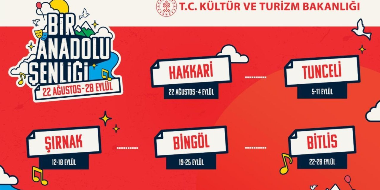 'Bir Anadolu Şenliği' programında Hakkari'de konser verecek sanatçılar belli oldu