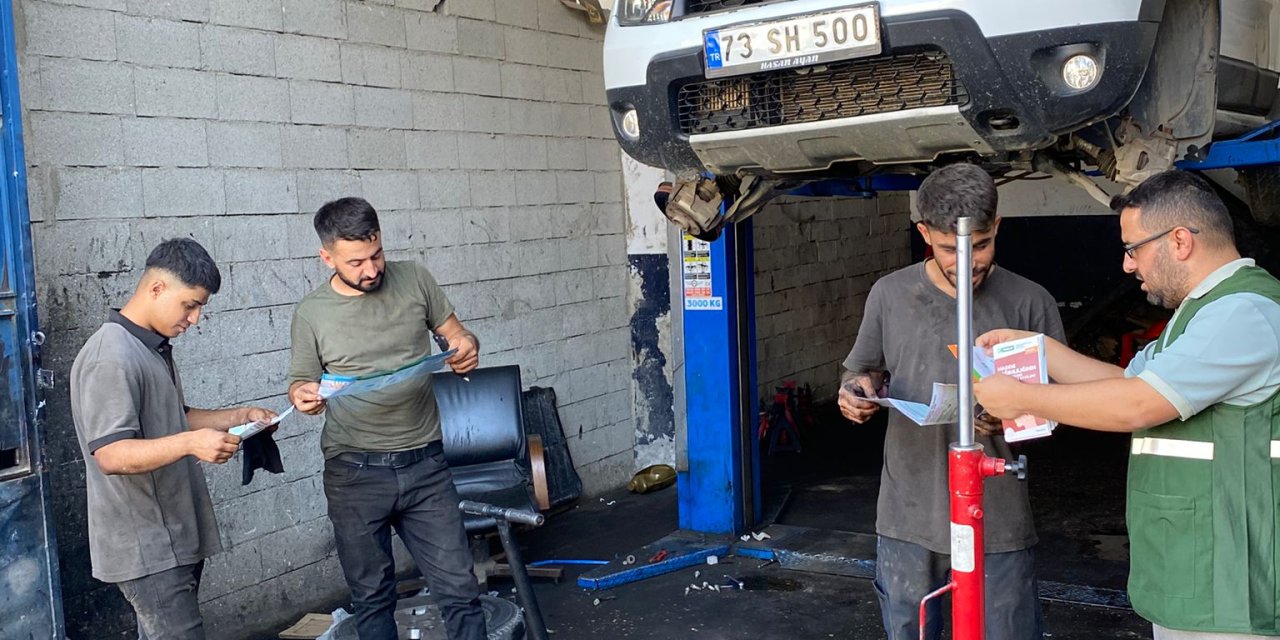 Yeşilay Şırnak Şube Başkanı Çağın sanayi esnafına ziyarette bulundu