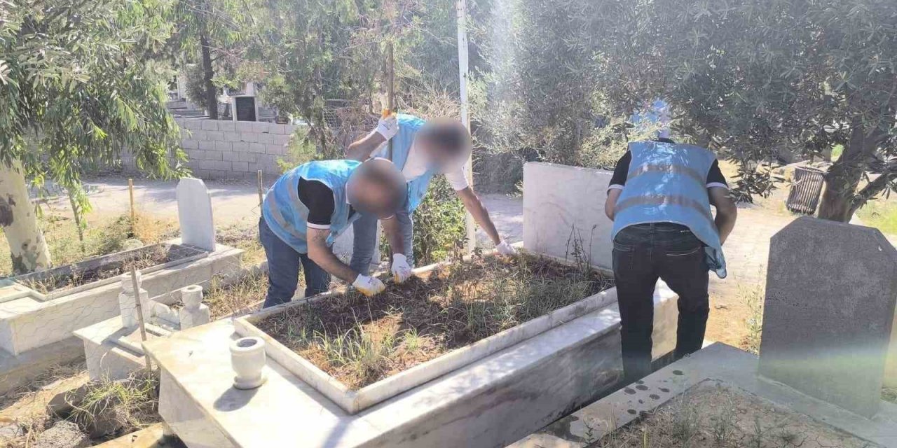 Cizre’de Denetimli Serbestlik Yükümlüleri Şehit Kabirlerini Temizledi