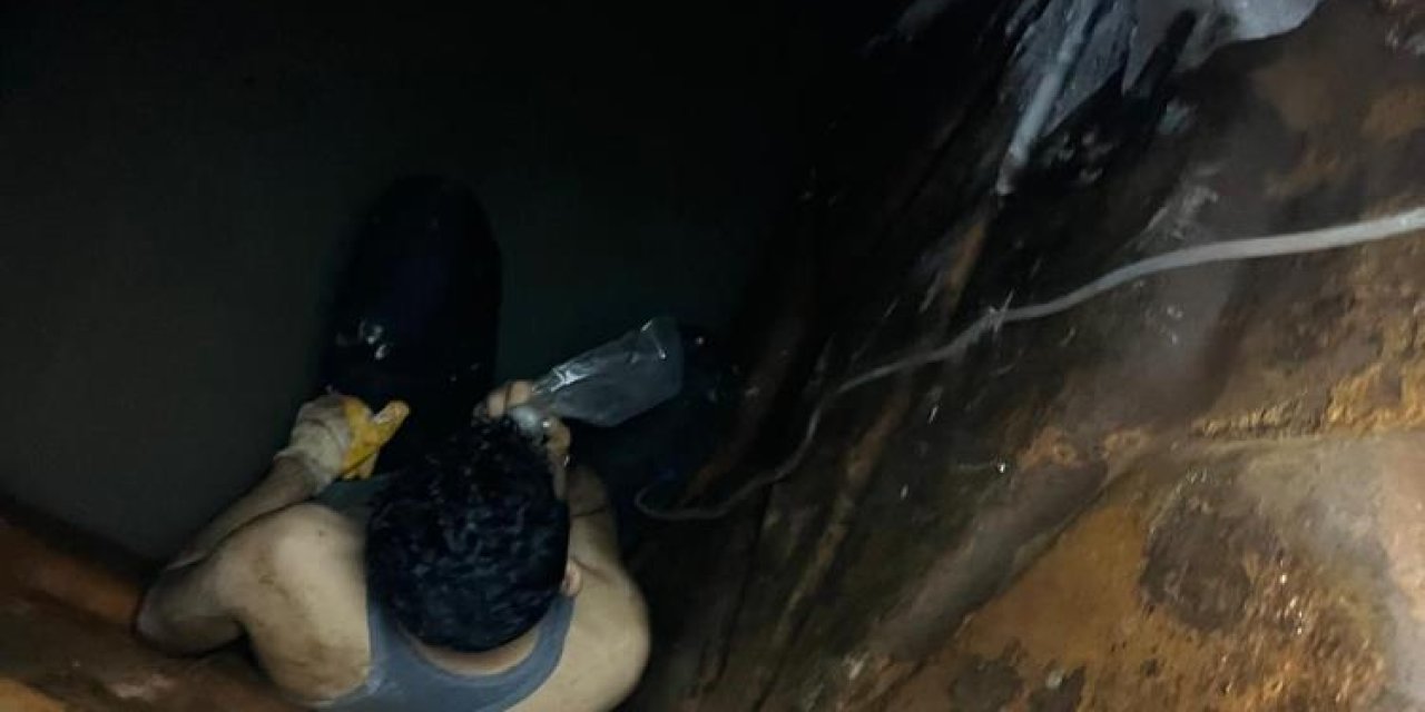 Mardin'de su deposunda mahsur kalan kişi için ekipleri seferber oldu