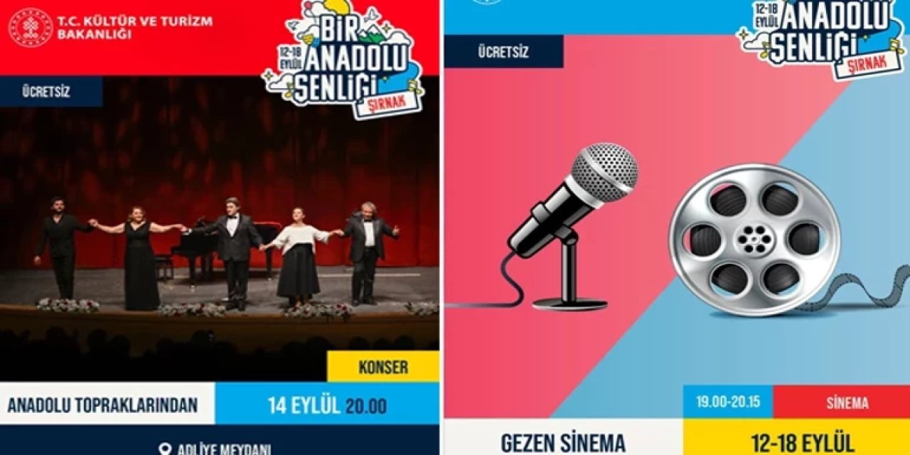 Şırnak’ta Kültür Ve Sanat Şöleni Bugün Başlıyor