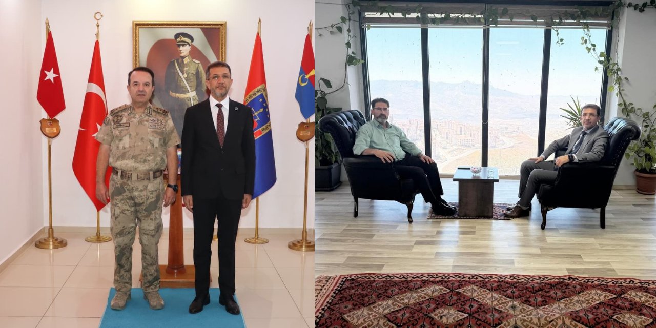 Rektör Alkış'tan Şırnak İl Jandarma Komutanı Tümgeneral Tombul ve Müdür Baz'a tebrik ziyareti