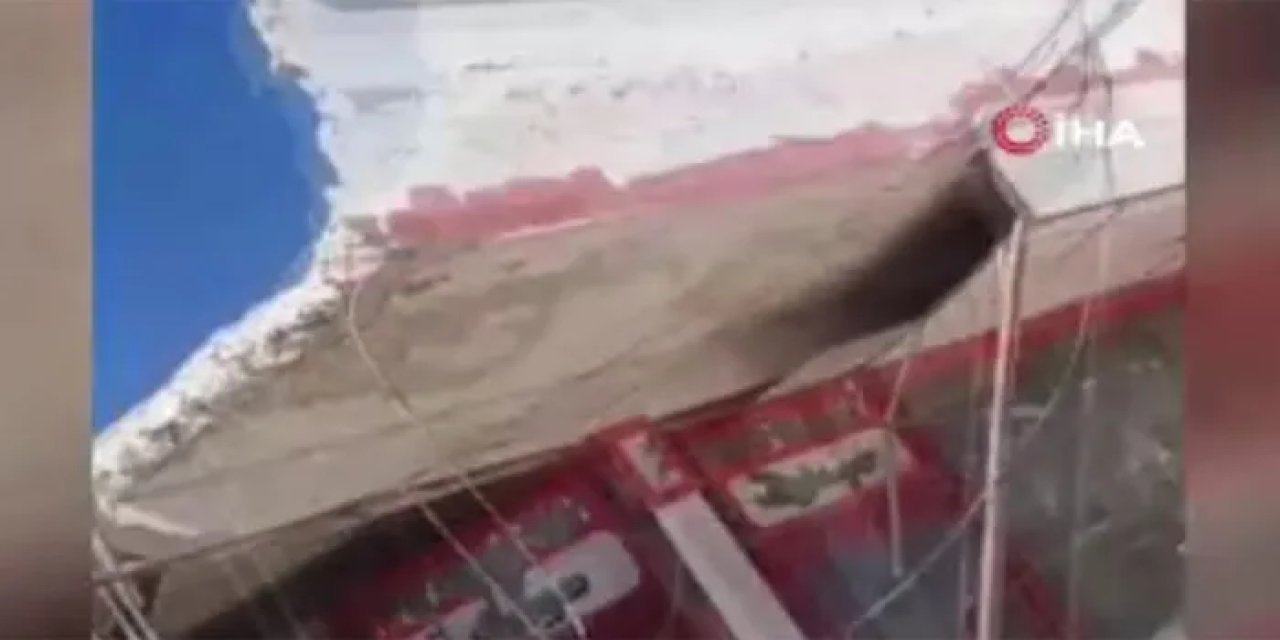 Tadilat yapılan eczanenin tavanı çökmesi sonucu 1 işçi hayatını kaybetti