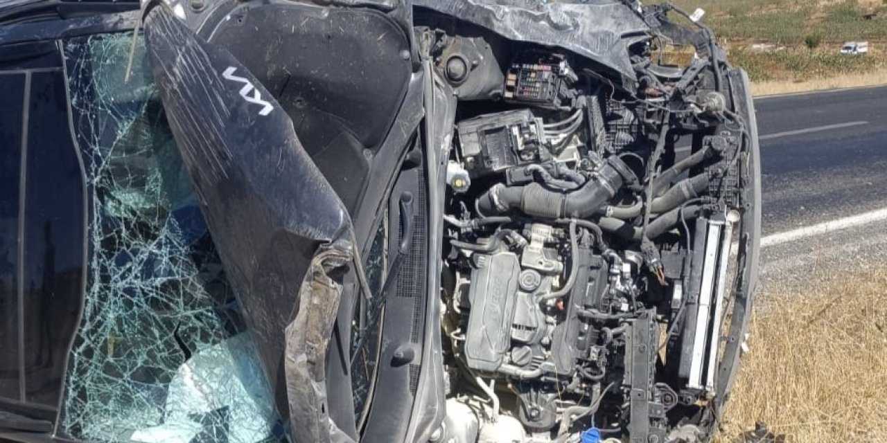 Siirt'te takla atan araçtaki kadın yaralandı