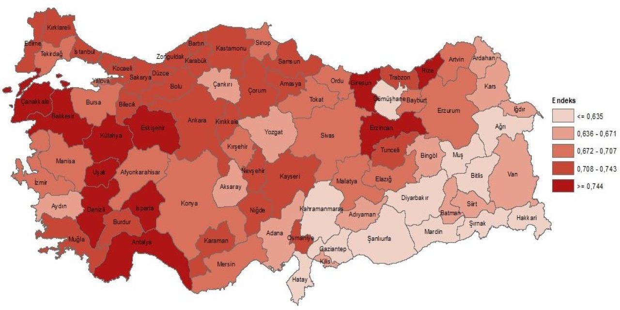 TUİK Açıkladı! Türkiye'de 74 İlde Kalite Geriledi, En Sonda Şırnak Yer Aldı