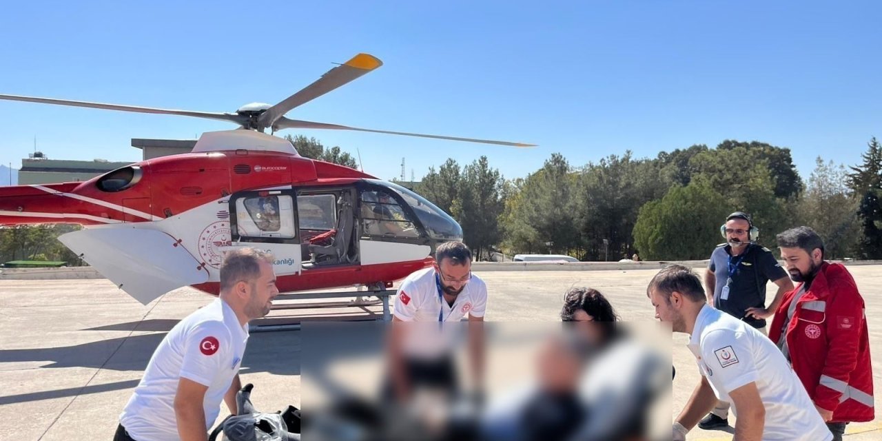 Şırnak’ta Hasta Helikopter Ambulans ile Van’a Sevk Edildi