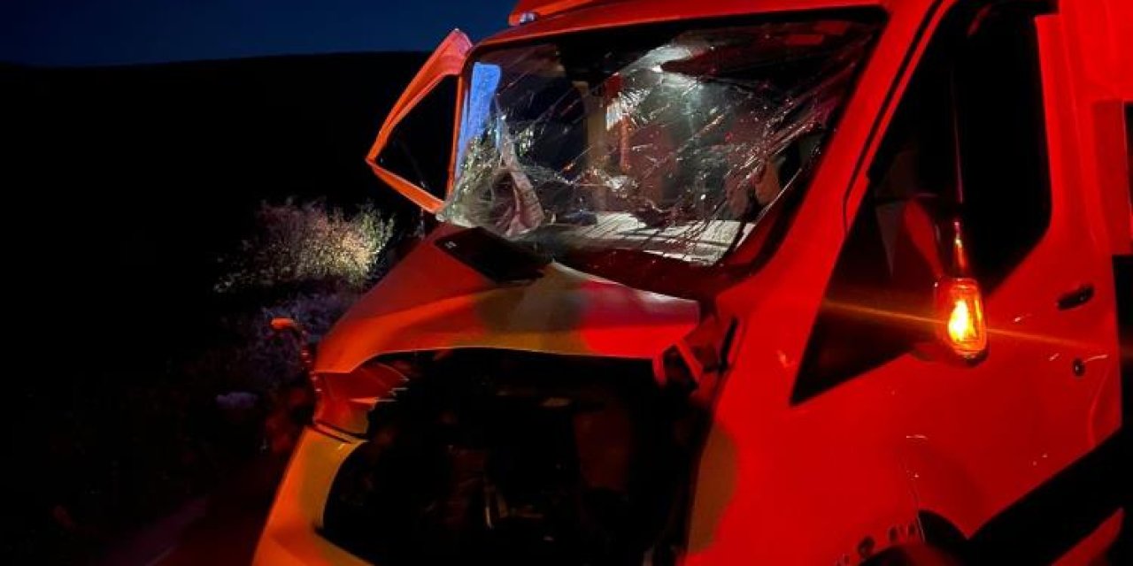 Mardin'de kamyonet ile traktör çarpıştığı kazada 2 kişi yaralandı