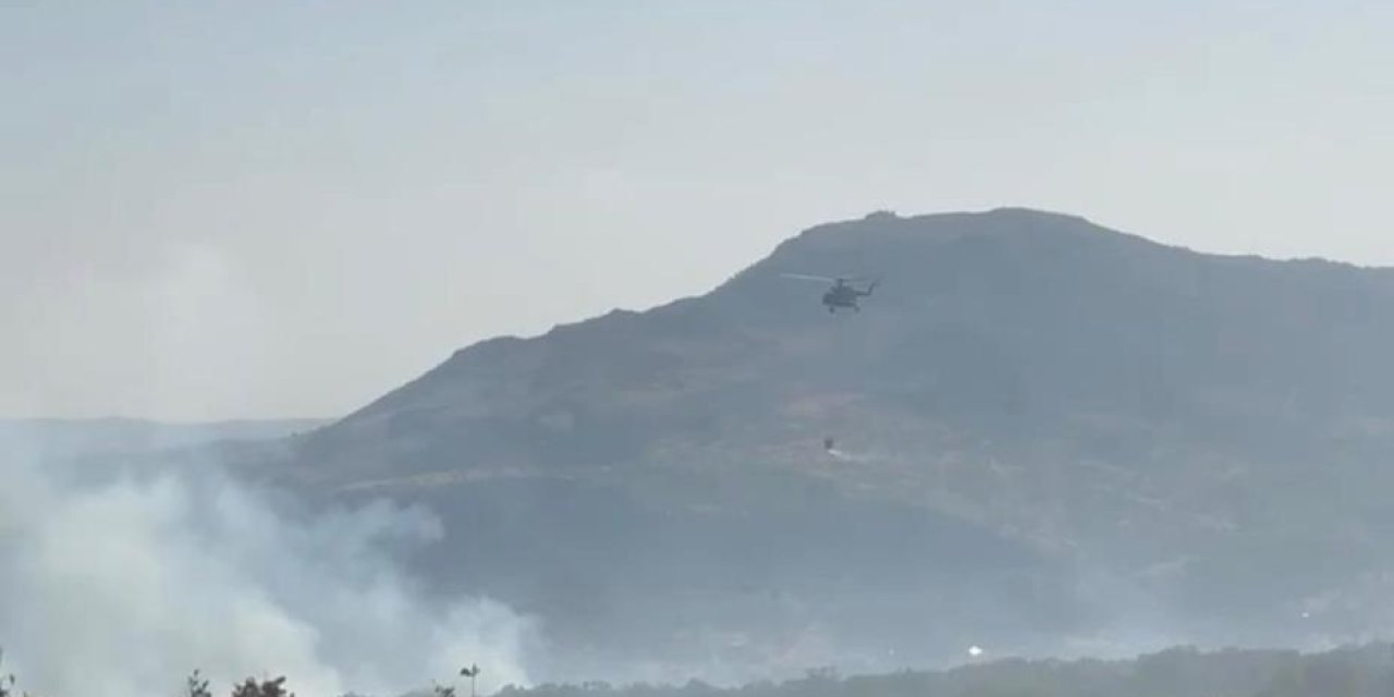 Diyarbakır’da orman yangını hava desteği ile 7 saat sonra söndürüldü