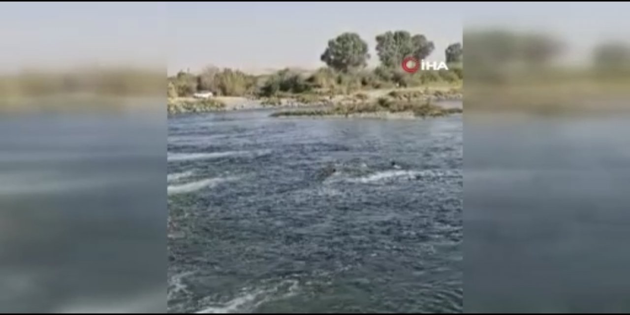 Suda çırpınan 2 genç son anda kurtarıldı! O anlar kamerada