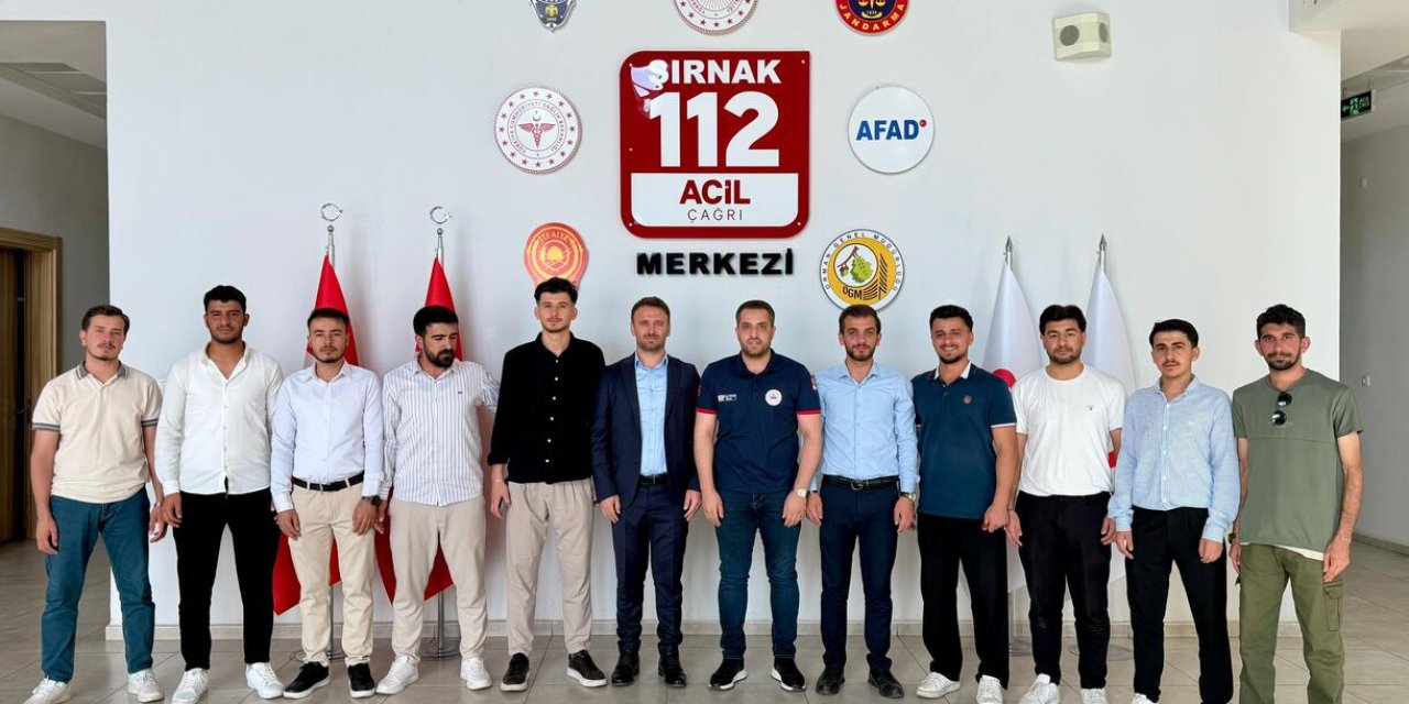 Şırnak Üniversitesi öğrencileri 112 Acil Çağrı Merkezi’ni ziyaret etti