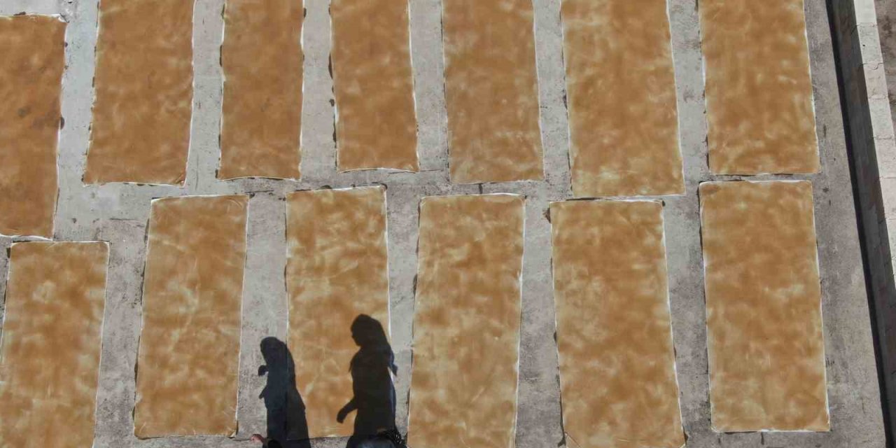 Gaziantep’te Kadınların Üzüm Pekmezli Pestil Mesaisi Başladı
