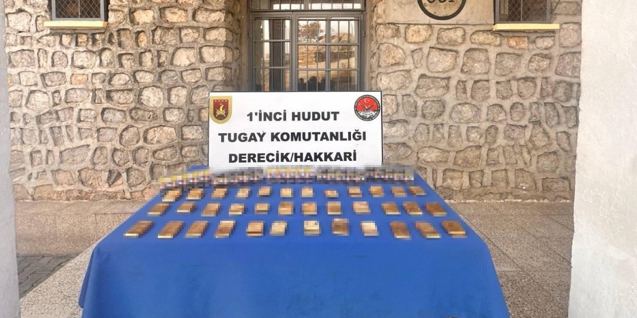 Hakkari'de onlarca kilo sarma altın ele geçirildi