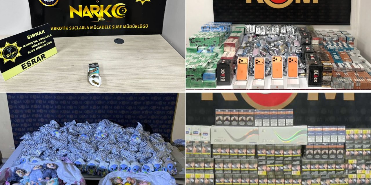 Şırnak’ta Kaçakçılık ve Uyuşturucu Operasyonlarında 130 Kişi Yakalandı