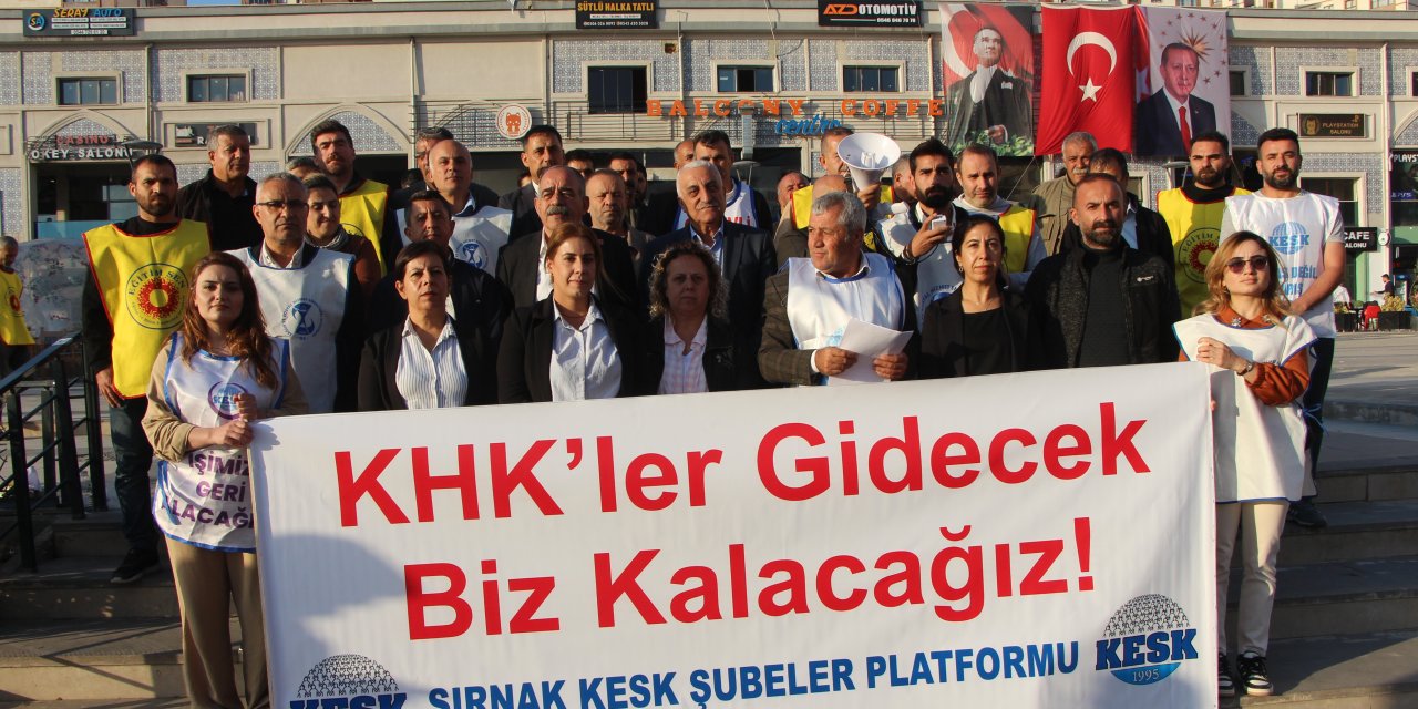 Şırnak'ta KHK’lılar İçin Eylem