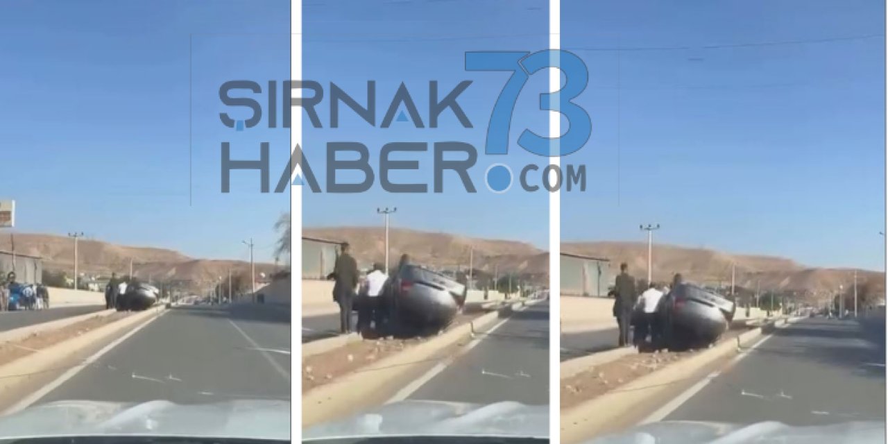 Cizre'de Kaza: Araç Takla Attı